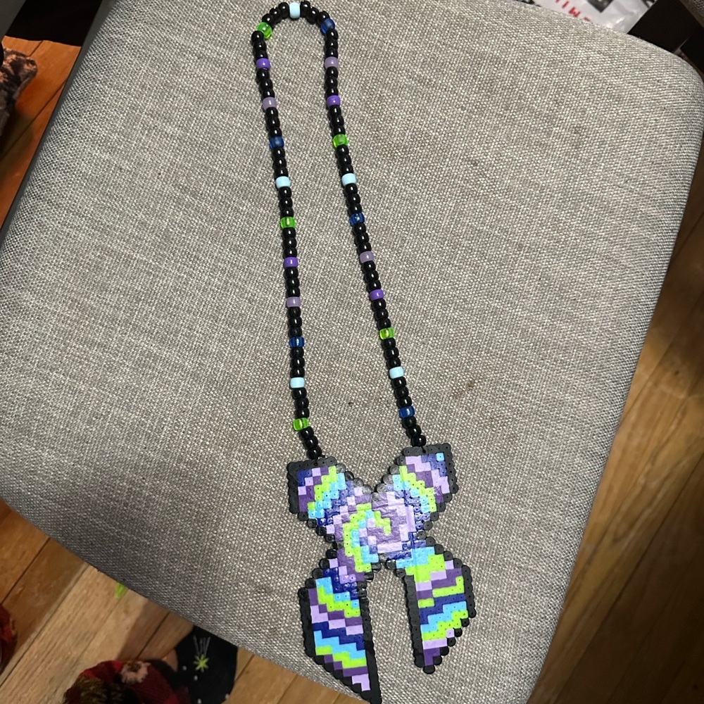 Colorful Excision Perler Bead Necklace